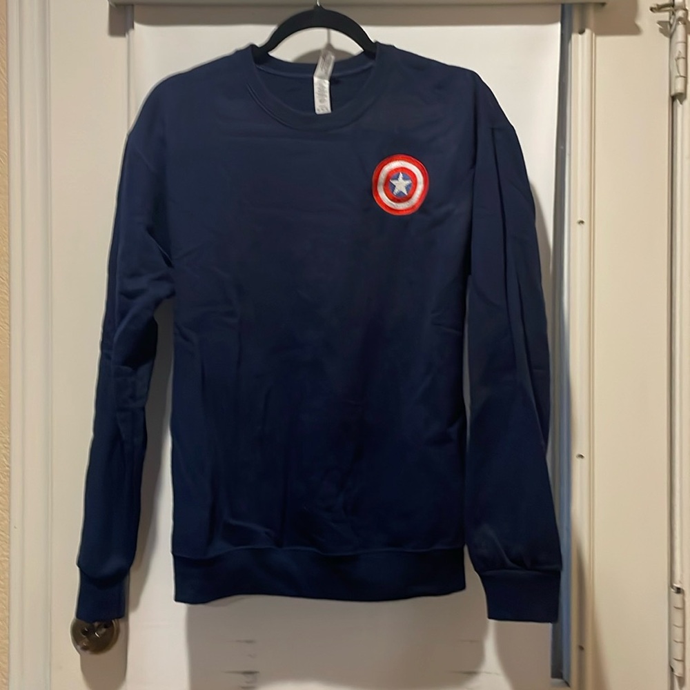 Captain America Sweatshirt M Embroidered